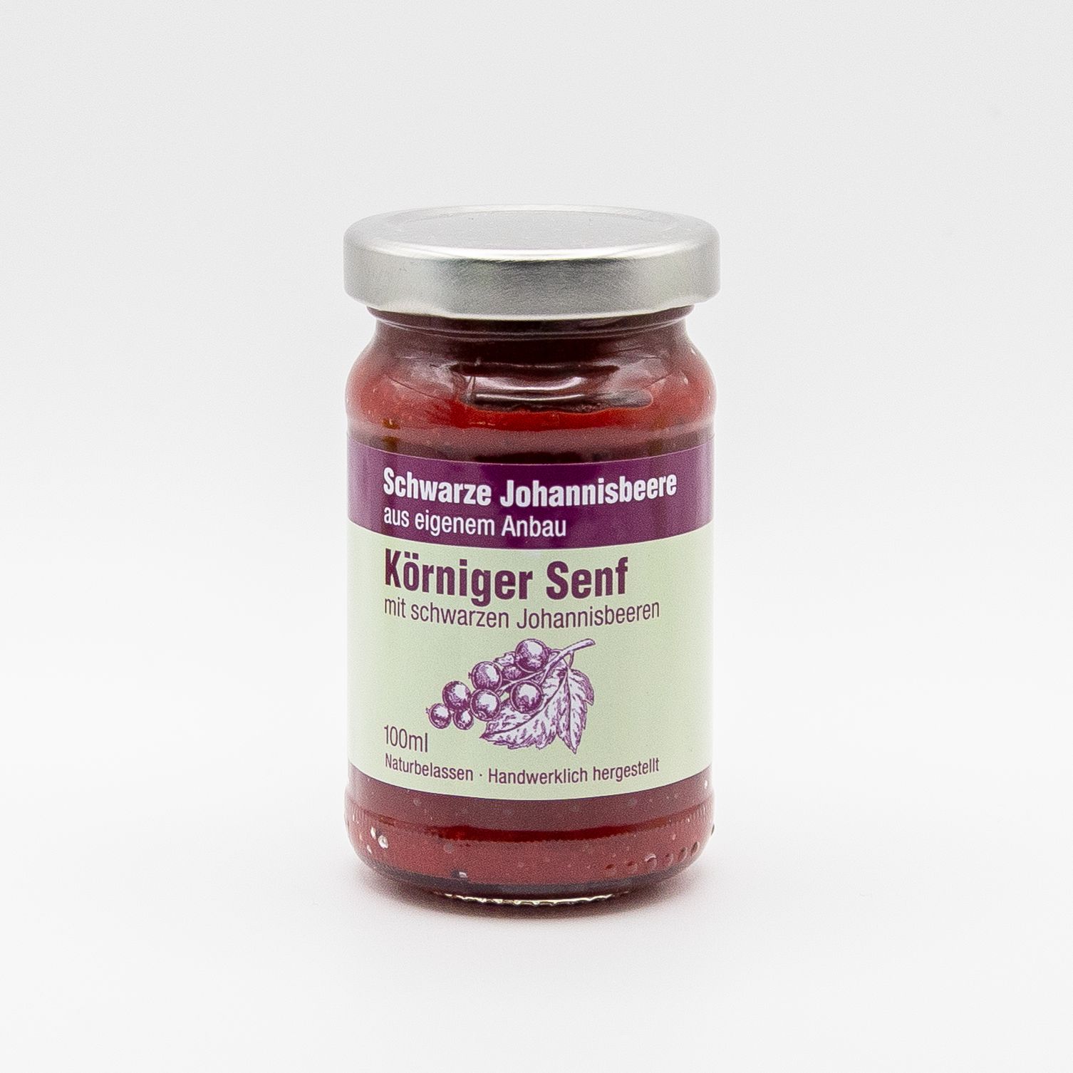 Schwarze Johannisbeere körniger Senf 100 ml